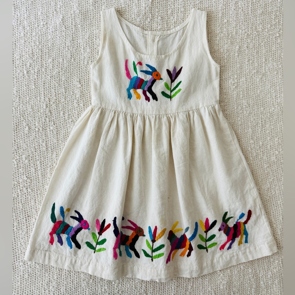 Hand Embroidered Mexican Otomi Dress